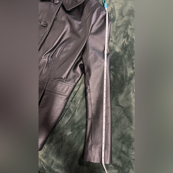 Croft & Barrow Black Leather Jacket, EUC, size M - Picture 12 of 14